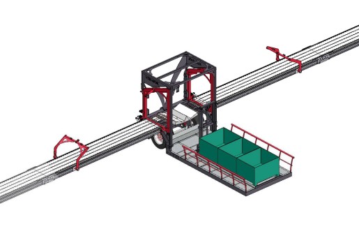Foto van VDR oogstband voor bloemen met platform