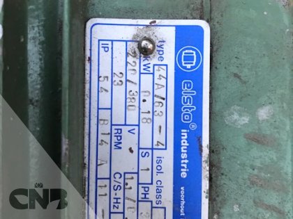 Elektromotor voor schudzeef
