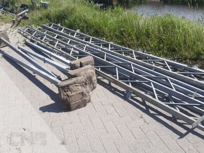 IJzeren spanten met liggers